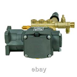 2.5 GPM AAA Triplex Plunger Horizontal Pump with Brass Head 3400 PSI Adjustable