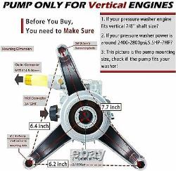 2800 PSI Pressure Washer Pump For 196-224cc Gas Engine Honda Karcher Troy Bilt