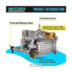 3/4 Shaft Horizontal Pressure Washer Pump, 2600-3000 PSI, 2.5 GPM, OEM Repl