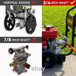 3/4 Shaft Horizontal Pressure Washer Pump 3400 PSI @ 2.5 GPM Replacement Pum