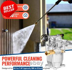 3/4 Shaft Horizontal Pressure Washer Pump 3400 PSI @ 2.5 GPM Replacement Pump f