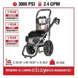 3000 PSI 2.4 GPM Gas Cold Water Pressure Washer with HONDA GCV170 Engine