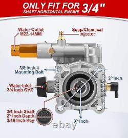 3000 PSI Power Washer Pump 3/4 Inch Shaft Fits Troybilt Simpson Honda