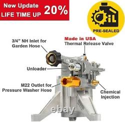3000 Psi Pressure Washer Pump 2.5GPM For Craftsman Subaru 190 Kohler Honda GCV