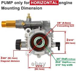 3000Psi Horizontal Pressure Washer Pump 2.5GPM Craftsman Honda Simpson Troy Bilt