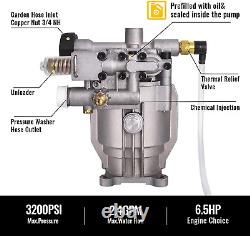 3200PSI Pressure Washer Pump Horizontal 3/4 Shaft Replacement Power Washer Pump