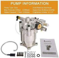3200Psi Pressure Washer Pump Horizontal 3/4 Troy Bilt Karcher Honda GCV 5-6.5Hp