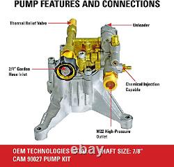 3300 PSI Pressure Washer Horizontal Axial Cam Pump Kit For Honda Briggs Engines