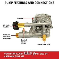 3300 PSI Pressure Washer Horizontal Axial Cam Pump Kit For Honda Briggs Engines