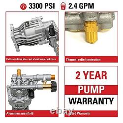 3300 PSI Pressure Washer Horizontal Axial Cam Pump Kit For Honda Briggs Engines