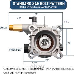 3400 PSI, 2.5 GPM Pressure Power Washer Pump 3/4 Horizontal for Honda Simpson