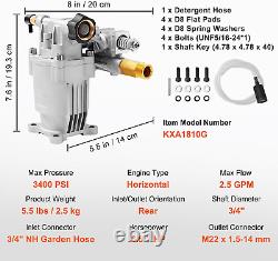 3400 PSI, 2.5 GPM Pressure Power Washer Pump 3/4 Horizontal for Honda Simpson