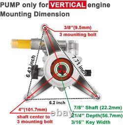 7/8 3200PSI Shaft Vertical Pressure Washer Pump for Power Washer HU80722 GCV190