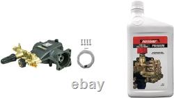 AAA 90037 Horizontal Triplex Plunger Replacement Pressure Washer Pump Black