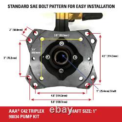 AAA Professional Horizontal Triplex Pump Kit 90034 for 4400 PSI at 4.0 GPM Press