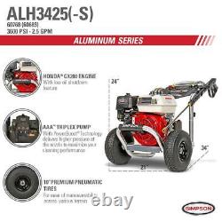 Aluminum ALH3425-S 3600 PSI at 2.5 GPM HONDA GX200 Cold Water Pressure Washer