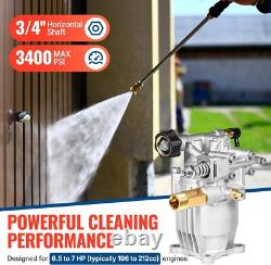 Aluminum Replacement Pressure Washer Pump 3400 PSI @ 2.5 GPM for Honda, Karcher