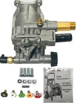 Bonus Pack Horizontal Pressure Washer Pump Kit 3/4 Generac Suburu Honda Briggs