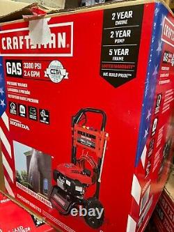 CRAFTSMAN 3300 PSI 2.4-Gallon Cold Water Gas Pressure Washer with Honda Engine