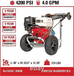 Cleaning ALH4240 Aluminum Series 4200 PSI Gas Pressure Washer, 4.0 GPM, HONDA GX