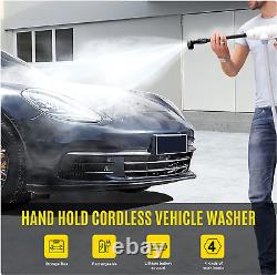 Cordless Power Washer for Car Fence Floor Nozzle Portable Pressure 2PCS Battery