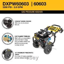 DEWALT Gas Pressure Washer 3200 PSI 2.8 GPM 196cc HONDA GX200 Engine Triple Pump