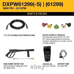 DEWALT Gas Pressure Washer 3600 PSI 2.5 GPM 196cc HONDA GX200 with Adjustable Wand