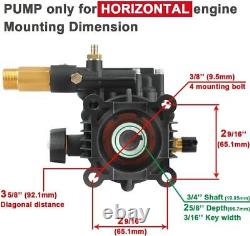 For Honda Engine Wahser Brand Models Listed Pump 3/4 Shaft Max 3300 PSI
