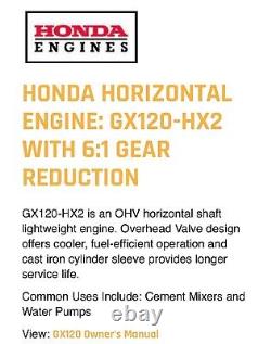 HONDA GX120UT3HX2 4-Stroke 3.5HP Quarter Midget Engine Sealed Box Stock NEW