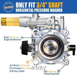 High-Performance Horizontal Pressure Washer Pump 2.5 GPM, Fits Honda & More