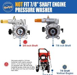High-Performance Horizontal Pressure Washer Pump 2.5 GPM, Fits Honda & More
