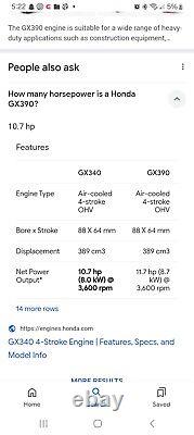 Honda Gx 390 Pressure Washer/ Gas Powered