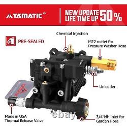 Horizontal Pressure Washer Pump 3/4 Shaft Max 3300 Psi @ 2.5 Gpm Original