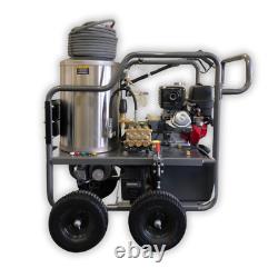 Hot Water Pressure Washer Portable, Gas, Belt Drive, Honda GX390, 4GPM @ 4000 PSI