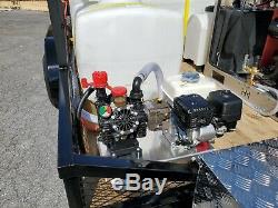 Hot Water Pressure Washer/Soft Wash Trailer Mounted-8gpm, 4000psi-Honda GX690