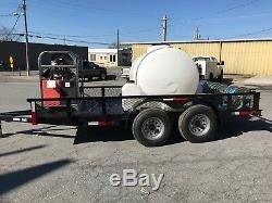 Hot Water Pressure Washer Trailer Mounted-8gpm, 4000psi-Honda GX690