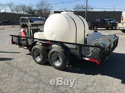 Hot Water Pressure Washer Trailer Mounted-8gpm, 4000psi-Honda GX690