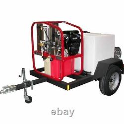 Hot2Go Professional 4000 PSI (Gas Hot Water) Pressure Washer Trailer with Hon