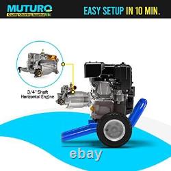 MUTURQ 3/4 Shaft Horizontal Pressure Washer Pump PSI Replacement Pump for Honda