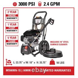 Megashot 3000 PSI 2.4 GPM Gas Cold Water Pressure Washer with 15 In. Surface Cle