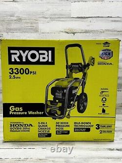 NEW RYOBI 3300psi/2.5gpm GAS Pressure Washer HONDA GCV200 201cc Engine #RY803325