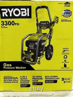 NEW RYOBI 3300psi/2.5gpm GAS Pressure Washer HONDA GCV200 201cc Engine #RY803325