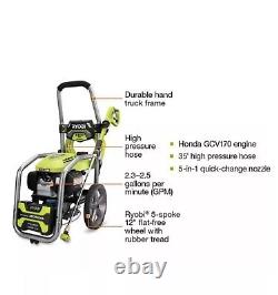 NEW RYOBI 3300psi/2.5gpm GAS Pressure Washer HONDA GCV200 201cc Engine #RY803325