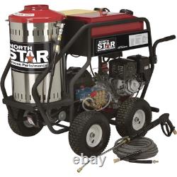 NorthStar Gas Wet Steam and Hot Water Pressure Washer, 3000 PSI, 4 GPM, Honda