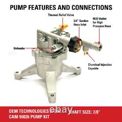 OEM TechnologiesT Vertical Axial Cam Pump Kit 90026 for 3100 PSI at 2.4 GPM Pres