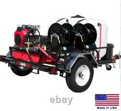 PRESSURE WASHER Commercial Trailer Mounted 5.5 GPM 3500 PSI 20 Hp Honda