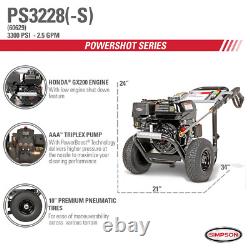 Powershot 3300 Psi At 2.5 Gpm Honda Gx200 With Aaa Industrial Triplex Pump Cold