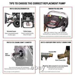 Pressure Washer Power Pump Horizontal Triplex 3200 PSI 2.8 GPM 3/4 Shaft Kit