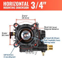 Pressure Washer Pump 3/4 Shaft Horizontal Power Washer Pump Max 3200 PSI 2.5 GP