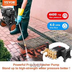 Pressure Washer Pump, 4400 PSI, 4.0 GPM, 1 Shaft Horizontal Triplex Plunger, Re